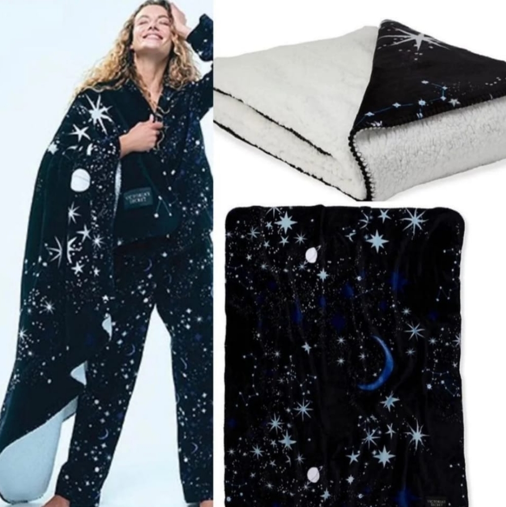 Victoria's Secret Sherpa Throw Blanket - Picture 1 of 1